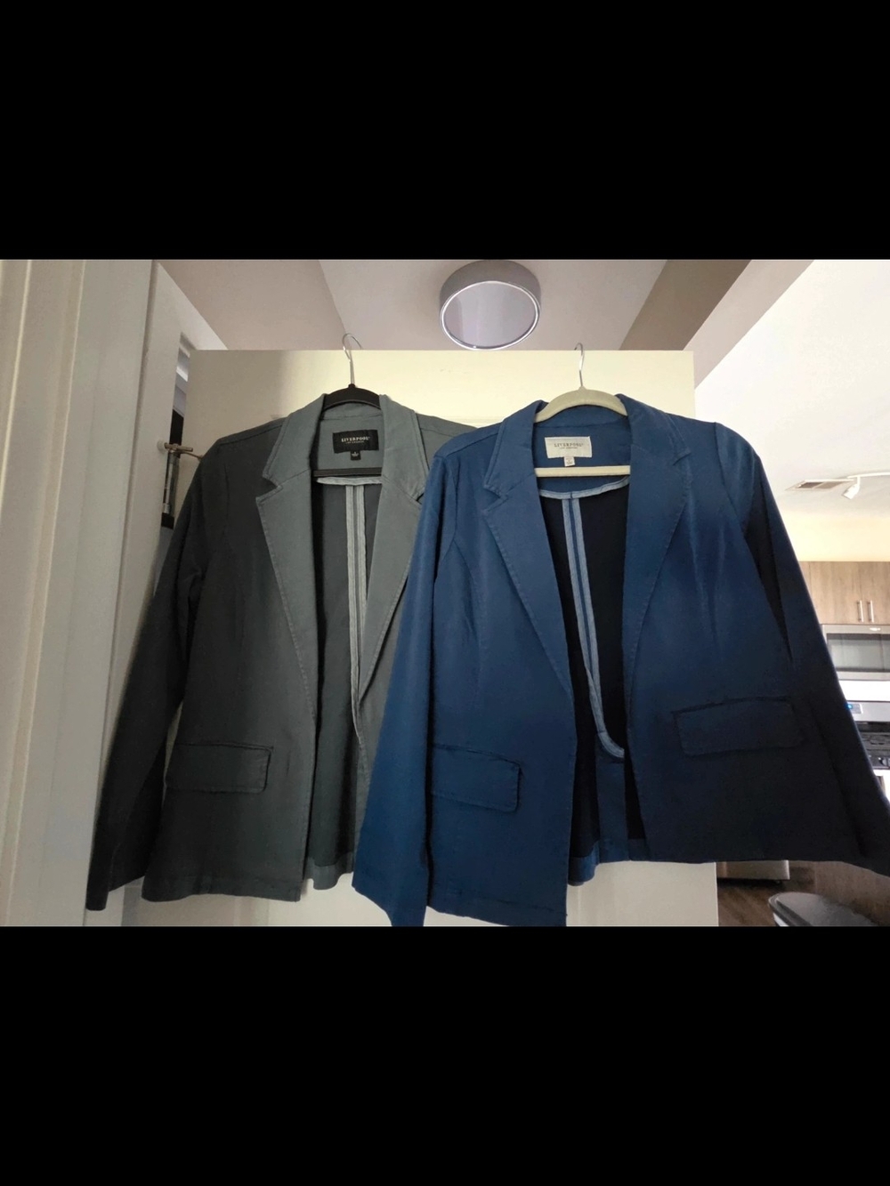 Liverpool Los Angeles Navy & Gray Blazers Size S - Picture 2 of 4